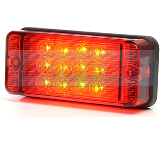 WAS W83d Compact Red LED Rear Fog Light
